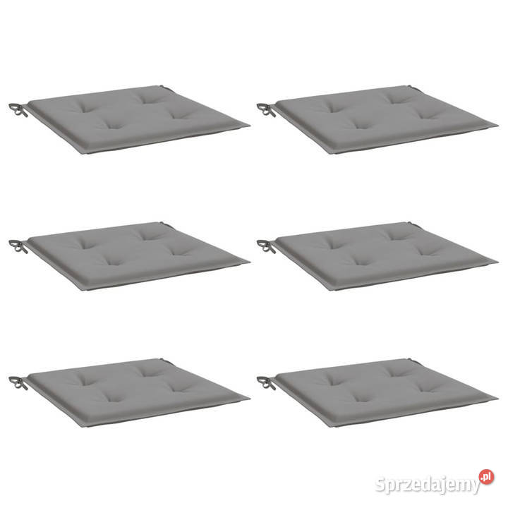 Poduszki na krzesła ogrodowe 6 szare 40x40x3 Poduszki i materace mazowieckie Warszawa