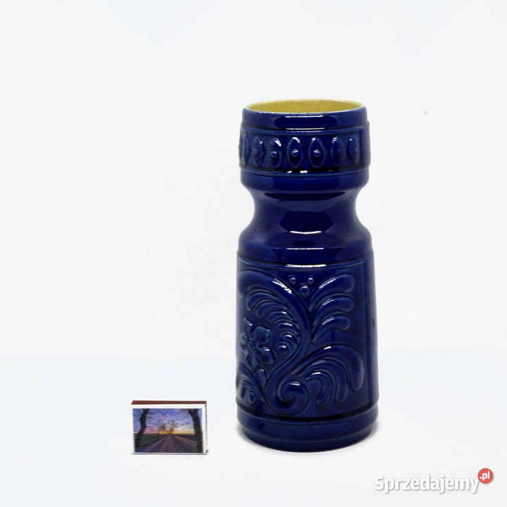 Ceramiczny wazon 12224 Scheurich Keramik Niemcy odcienie błękitu mazowieckie