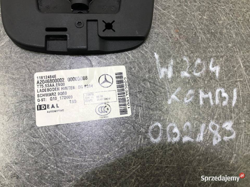 PODŁOGA BAGAŻNIKA 2046800002 MERCEDES W024 KOMBI osobowe