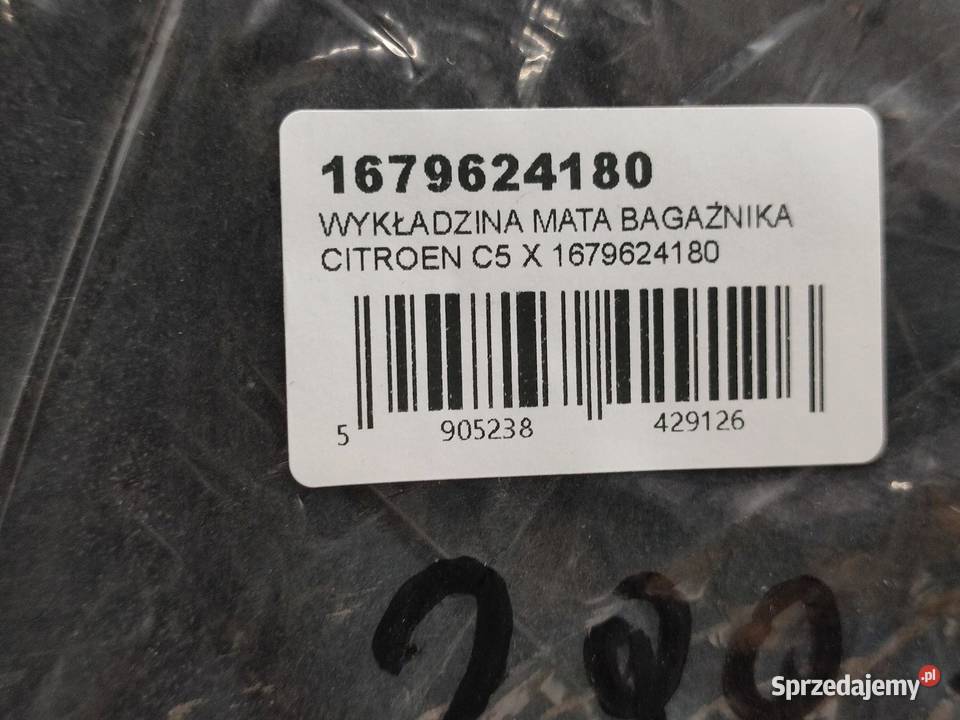 WYKŁADZINA MATA BAGAŻNIKA CITROEN C5 X E43 2021
