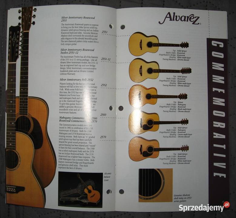 Alvarez Acoustic Guitars Catalog List katalog Kępice