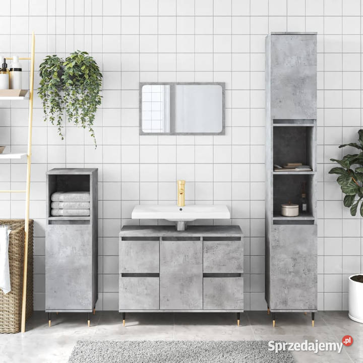 Szafka łazienkowa szarość betonu 80x33x60 Warszawa