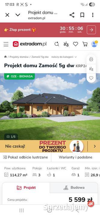 Sprzedam projekt domu