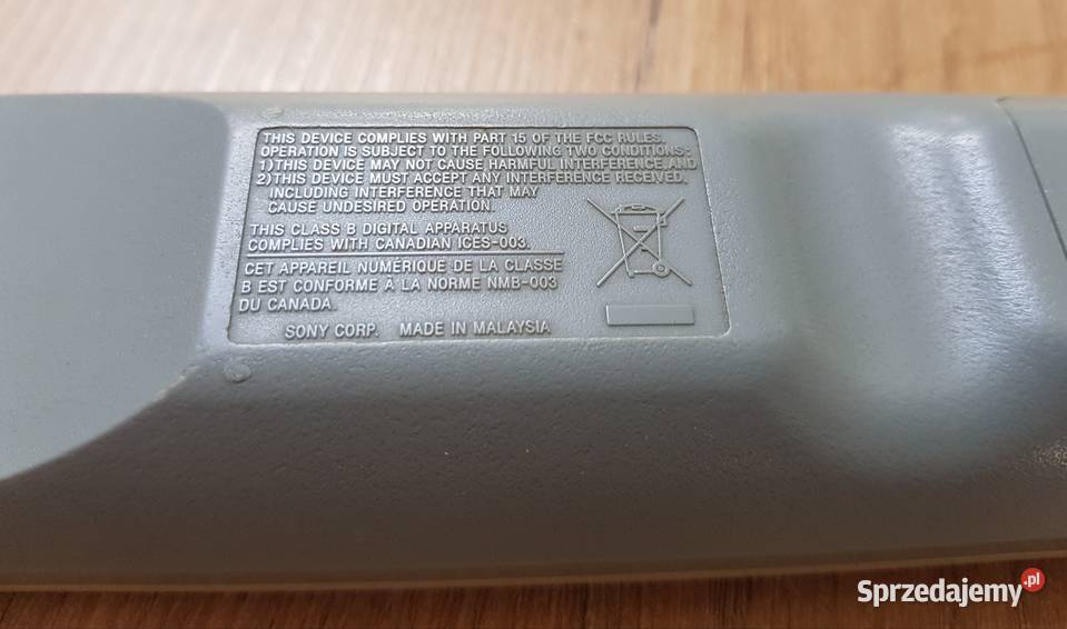 Oryginalny pilot do odtwarzacza DVD marki Sony TV i Video Golina