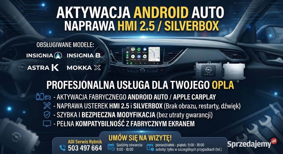 Aktualizacja Android Auto HMI 25 Insignia Astra Rybnik