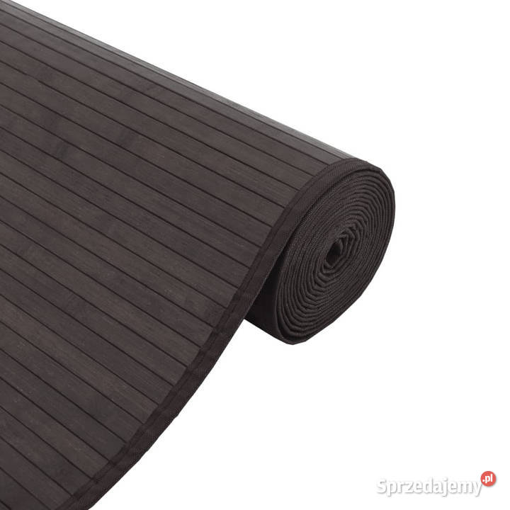 Dywan kwadratowy ciemnobrązowy 100x100 bambusowy mazowieckie Warszawa