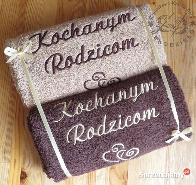 Haftowany ręcznik PREZENT na ŚLUB rocznicę Toruń sprzedam