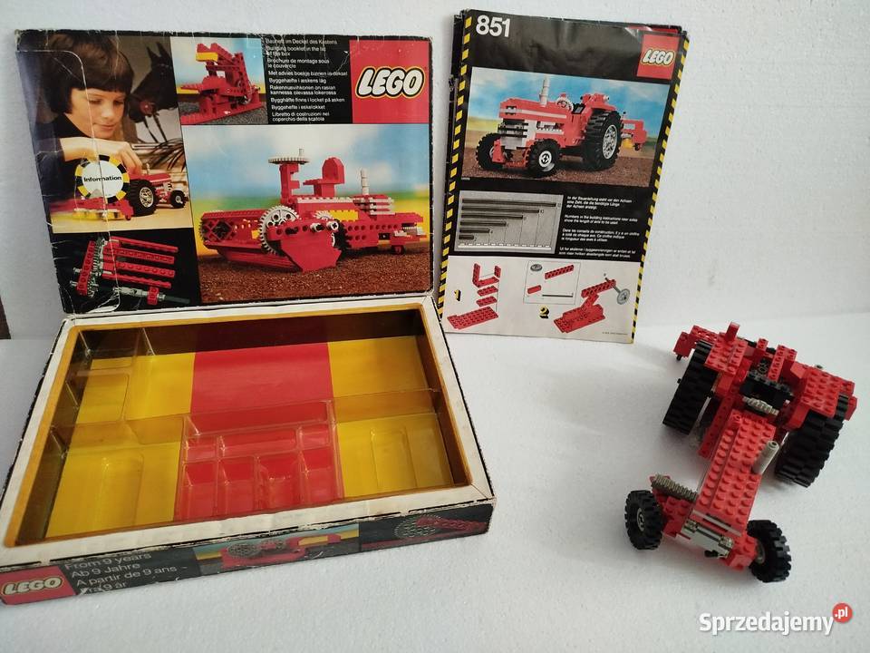 Zabytkowy Zestaw LEGO 851 pudełko Traktor Zgierz