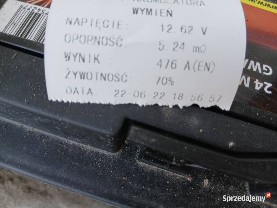 Używany Akumulator 74Ah 680A zużycie 30 osobowe śląskie Szczerbice