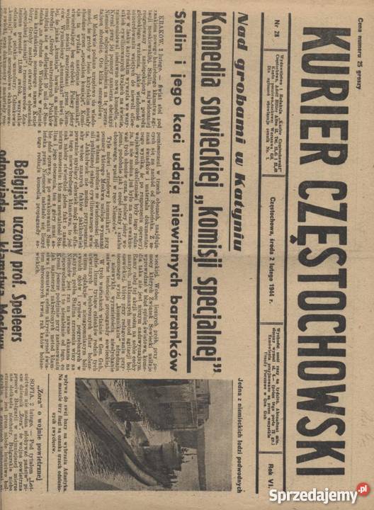 Kurier Częstochowski RVI 1944 28 Szczecin