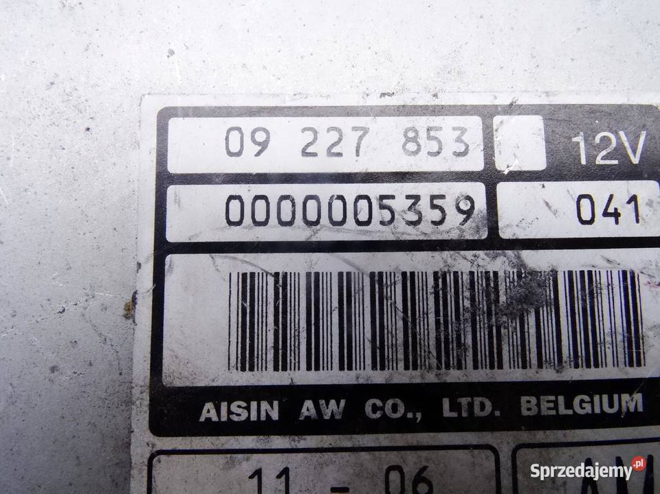 OPEL ASTRA G II STEROWNIK SKRZYNI 09227853 Przemęt