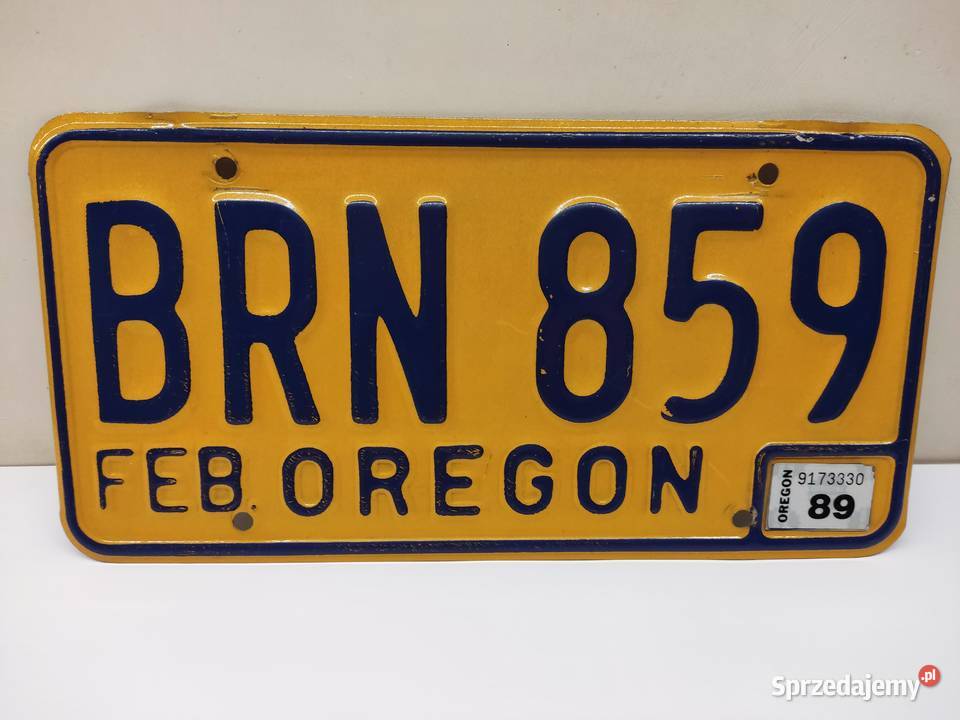 Tablica rejestracyjna USA Oregon Pozostałe Kolekcje Głuchołazy sprzedam