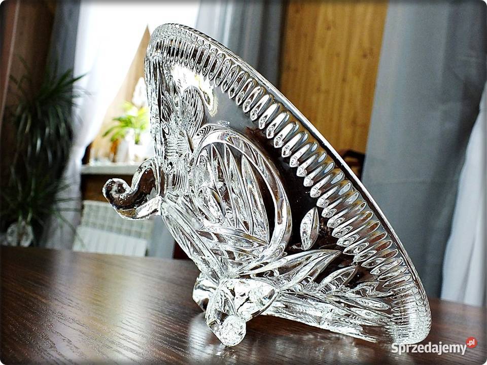 Patera Misa kryształowa na 3 ślimaczych nogach z Porcelana i szkło Żary