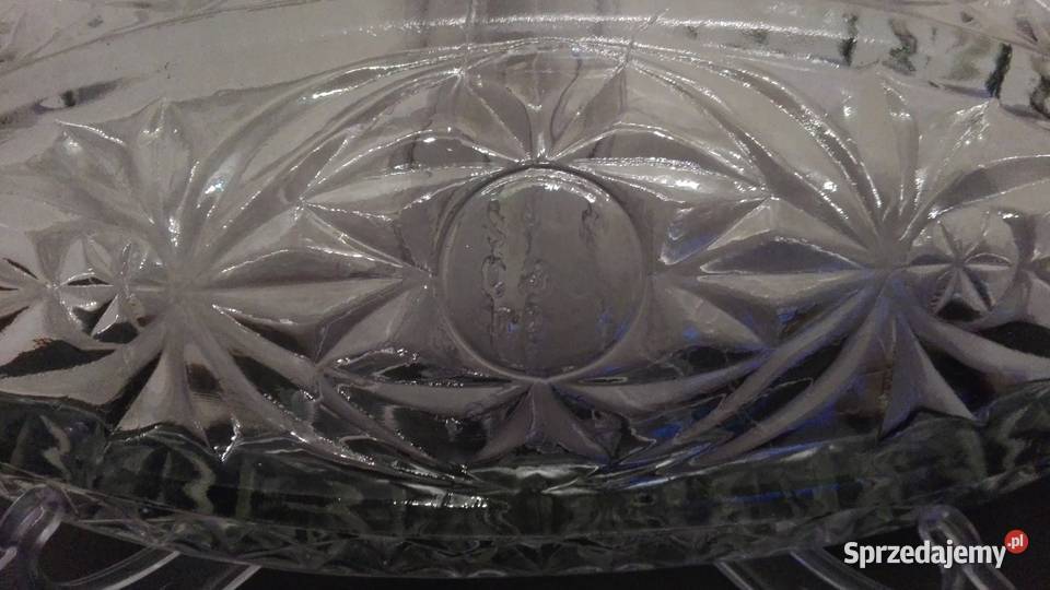 Półmisek rivierka stare szkło PRL Warpechy Stare