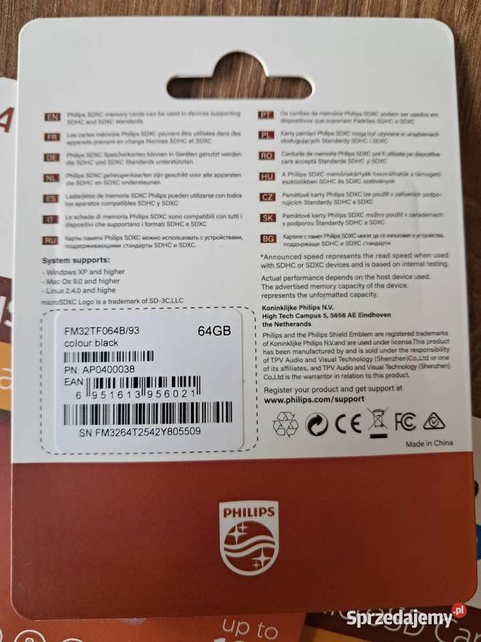 nowa karta Philps 64GB micro SDXC ultra speed Micro SD (TransFlash) świętokrzyskie