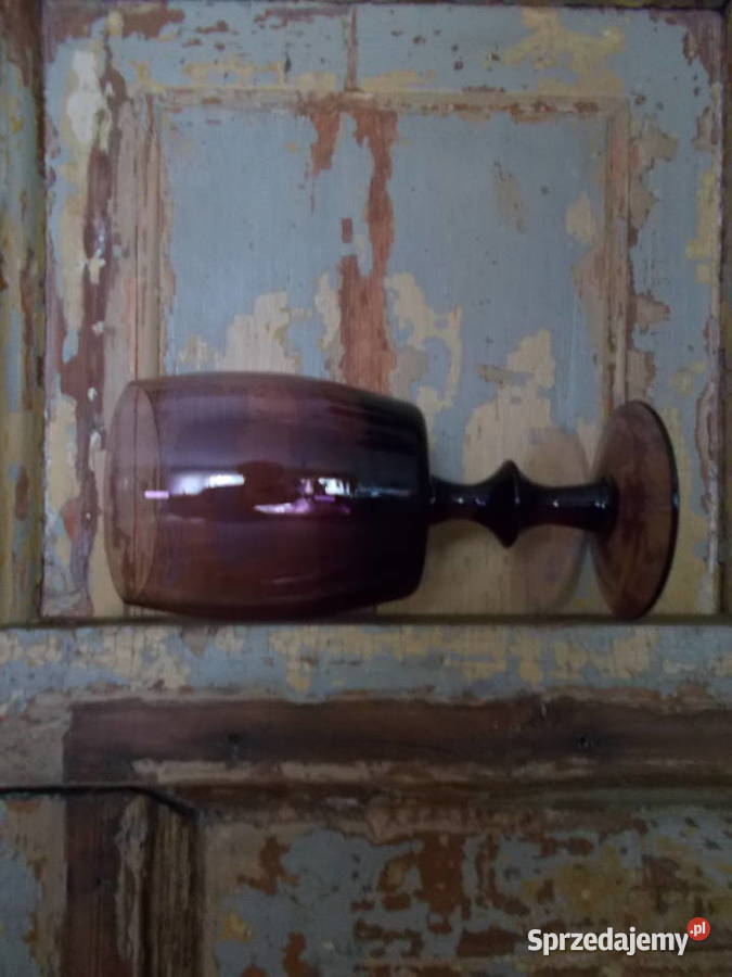 Stary PucharSzkło OberżynaLata PRLVintage Szczecin