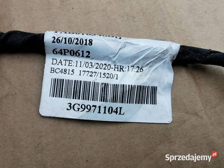 Wiązka instalacja zderzaka tył pdc passat b8 wielkopolskie Sieraków