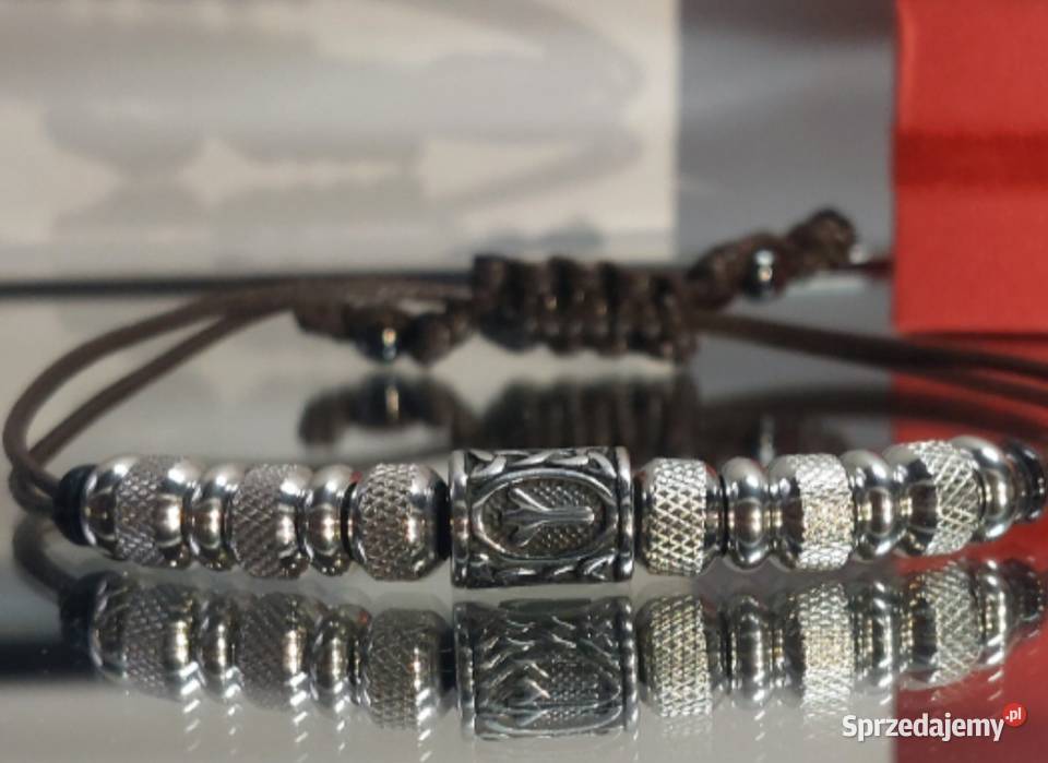 BRANSOLETKA RUNA ALGIZ WYBÓR STAL 316L WIKINGÓW