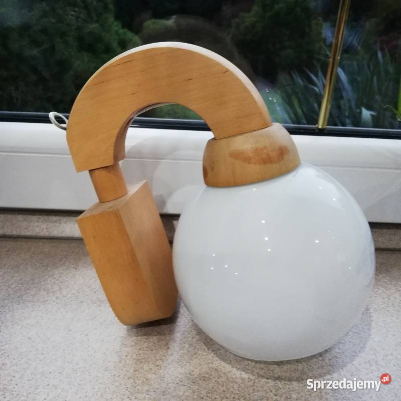 Kinkiet pojedynczy drewniany lampa Sieradz