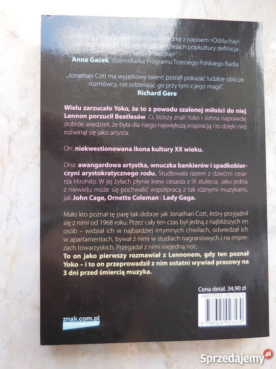 Yoko i John dni których nigdy nie zapomnę Rok wydania 2013 Pozostałe Czarne