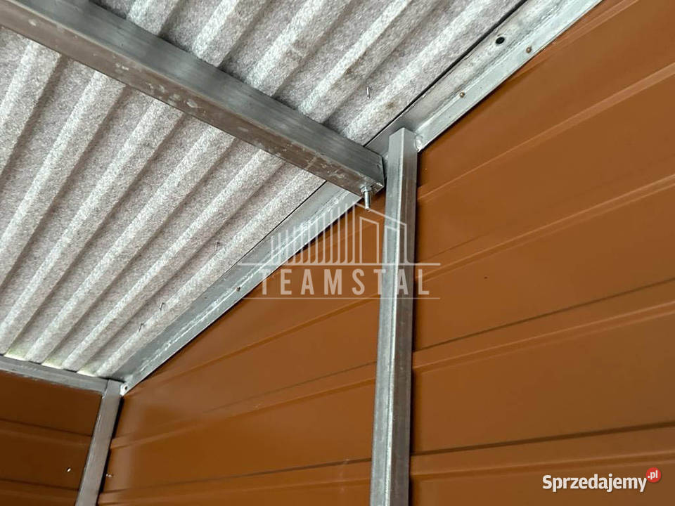 GARAŻ BLASZANY 6m x 6m dwuspad 2x Brama drzwi 2x Malbork