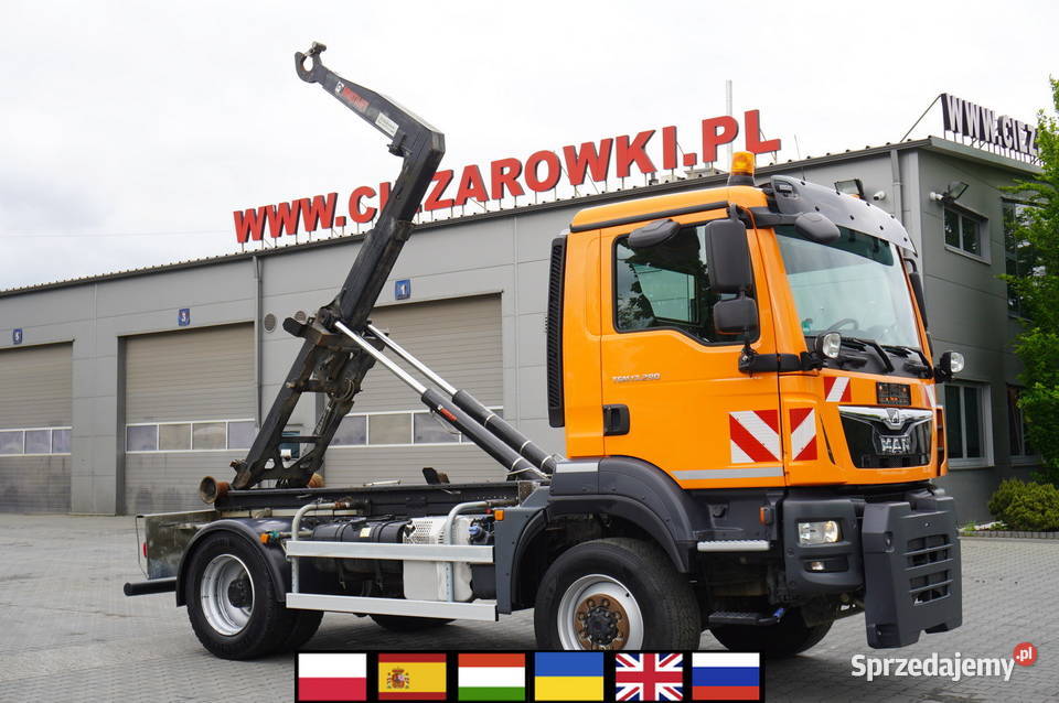 MAN TGM 13290 4x4 30 hakowiec HIAB XR8S3250 DMC