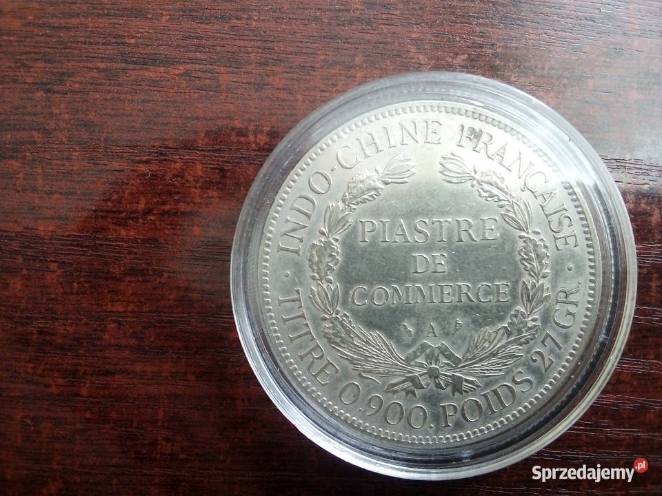 Moneta 1 piastr Indochiny 1913 mazowieckie Płońsk