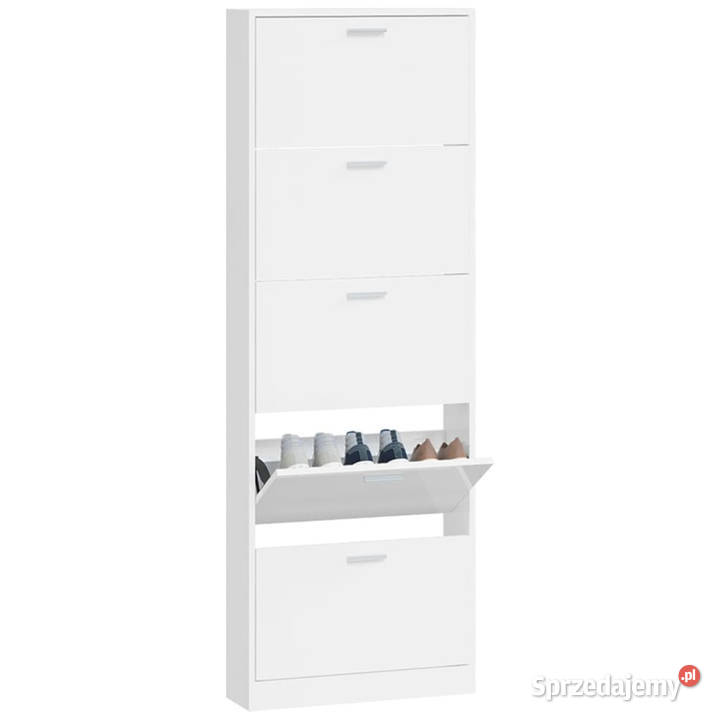 Szafa na buty wysoki połysk biała 59x17x169 mazowieckie Warszawa