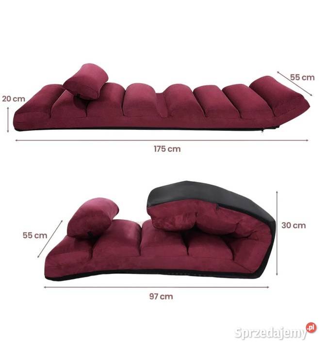 Składany fotel podłogowy 175 x 55 x 20 łódzkie Błaszki