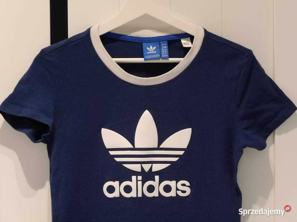 Adidas świetna koszulka gumowane logo 34 XS dolnośląskie Wrocław sprzedam