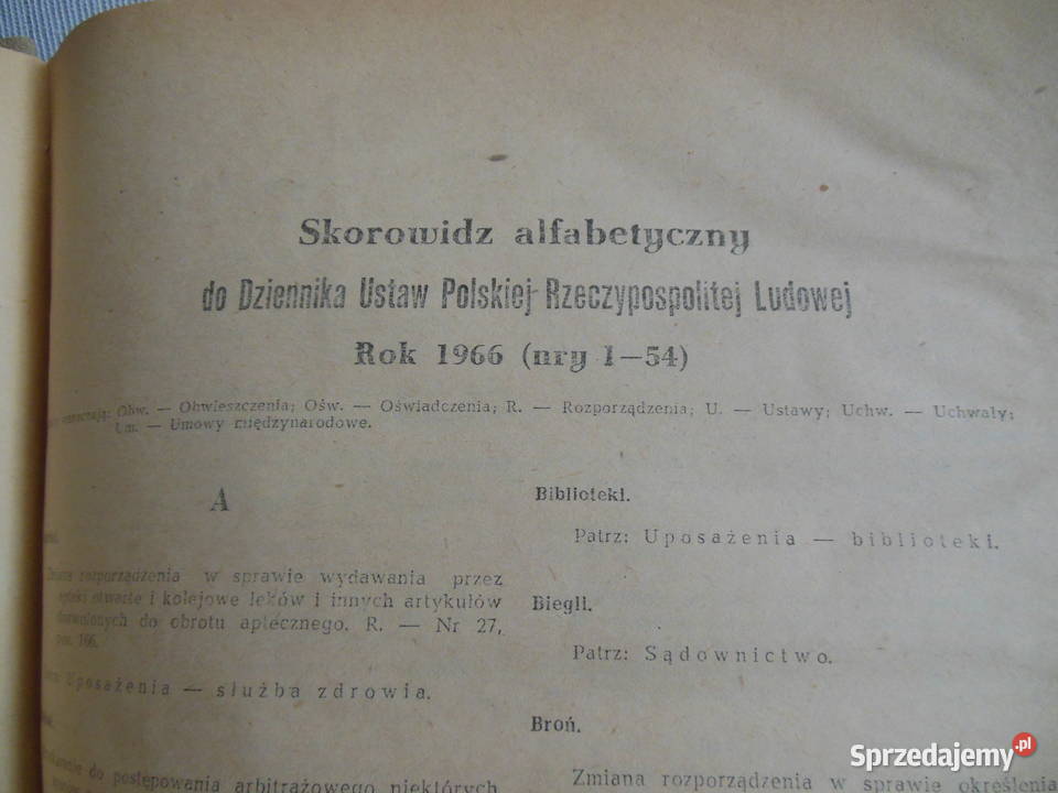 Dziennik ustaw 1966 i 1968 Kielce sprzedam