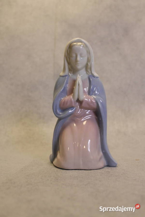Figura Lippelsdorf Turyngia Madonna Maria Matka Porcelana i szkło Dobrzany