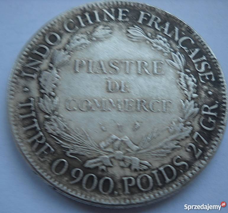 INDOCHINY FRANCUSKIE1 PIASTRA1908 rASREBRO 0900 mazowieckie Legionowo