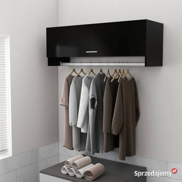 Szafka czarna 100x325x35 materiał drewnopochodny Pozostałe Warszawa