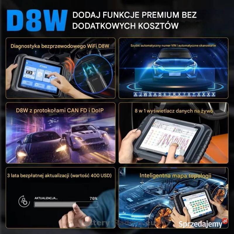 XTOOL D8W Can FD DoIP wifi język Polski Radom
