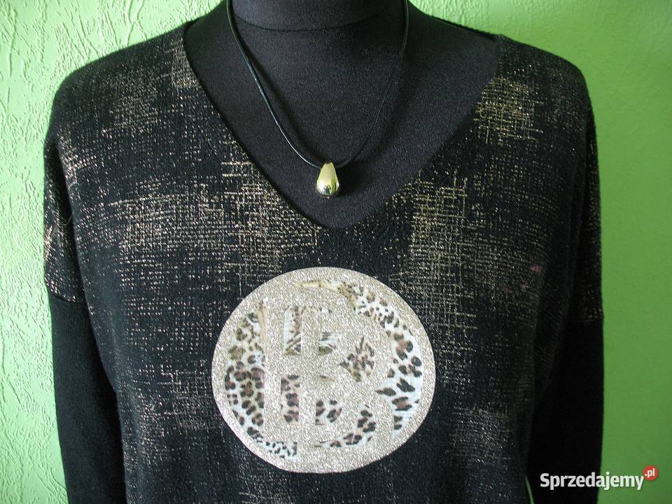 Bluzka cienki sweter z akrylu Italia 42 44 biust