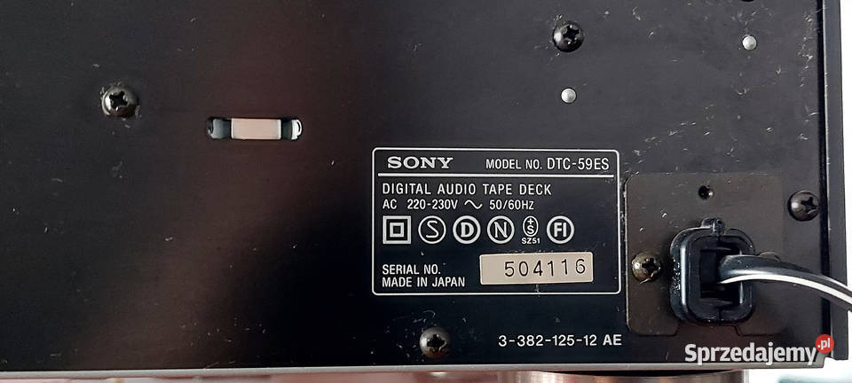 Magnetofon cyfrowy DAT Sony DTC59ES Warszawa