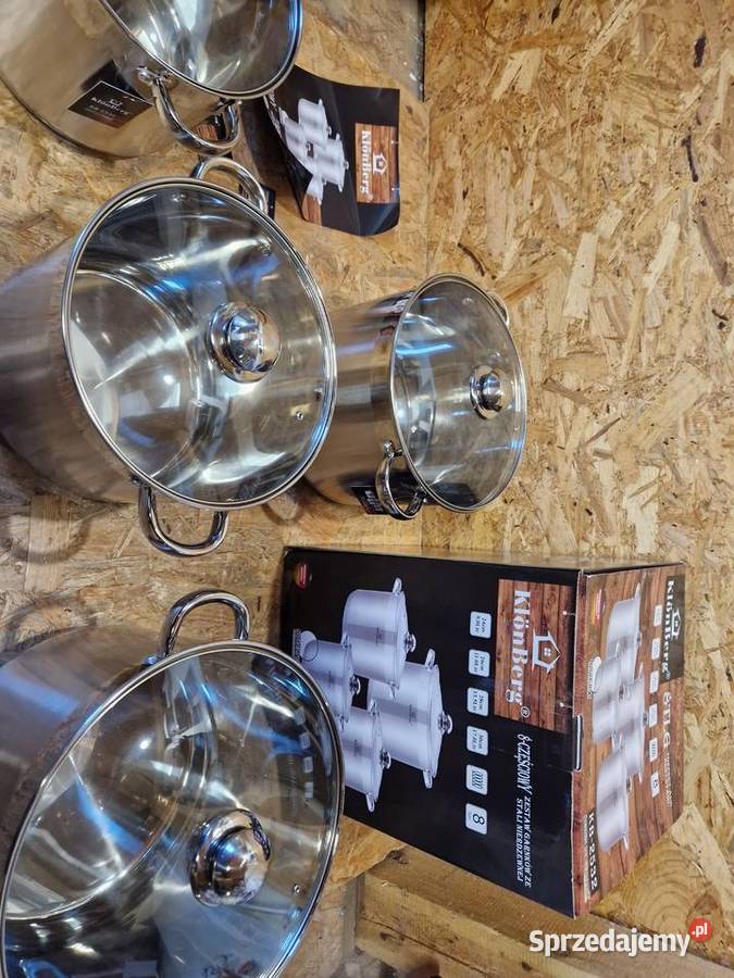 Garnki stalowe KLONBERG 2532 INDUKCJA ZESTAW 8EL Głogowa