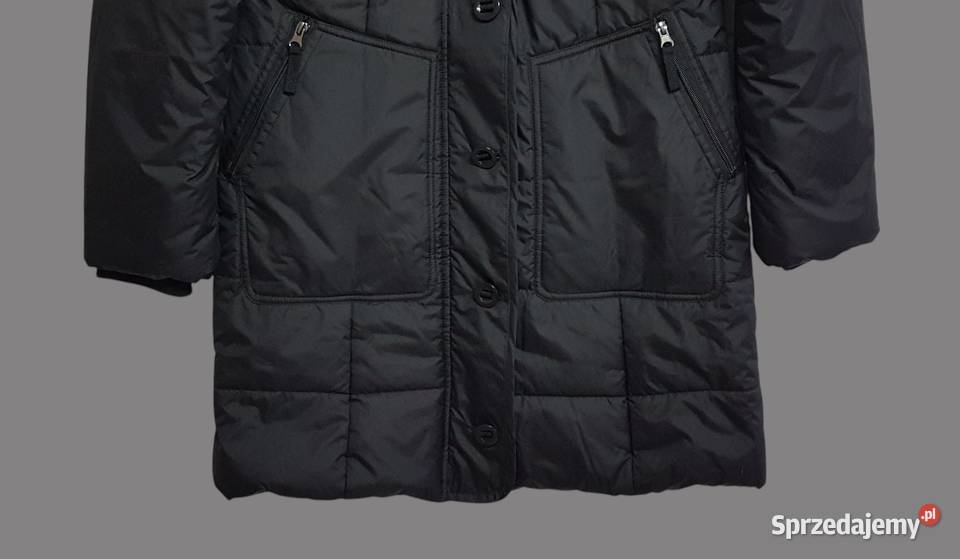 Damska kurtka zimowa puchowa pikowana czarna Rozmiar 38(M) Chrzanów