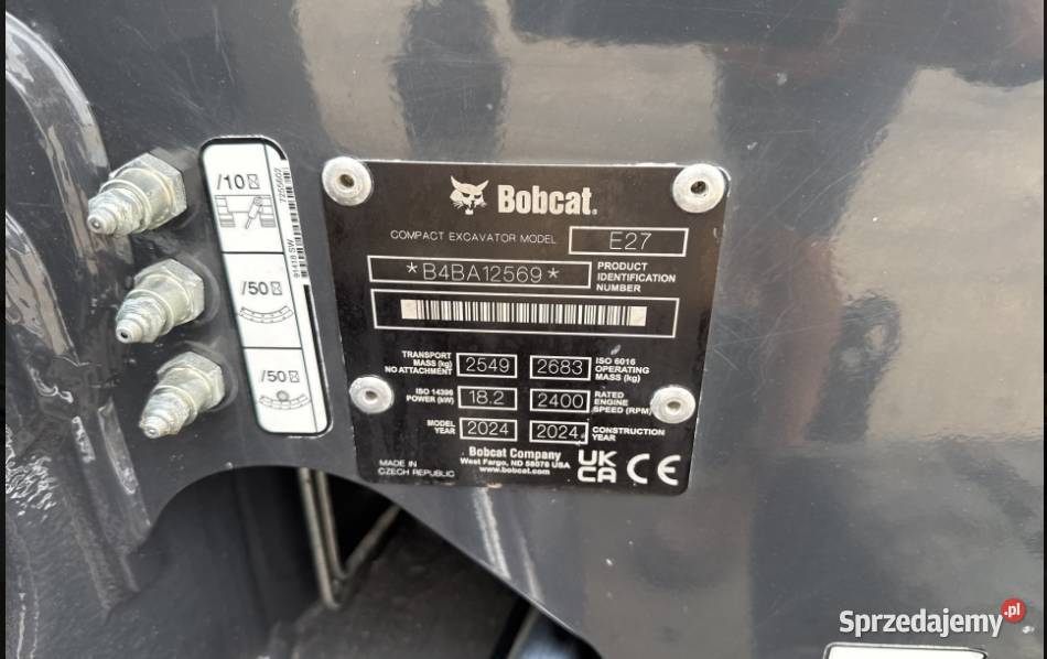 Koparka Bobcat E27 pełny VAT Zaklików