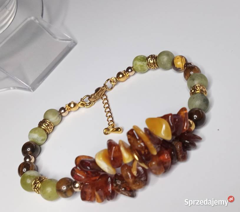 Bransoletka z naturalnego bursztynu Szczecin