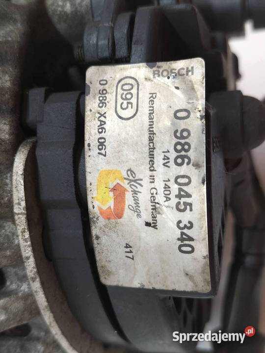 ALTERNATOR 0986045340 0986XA6067 16 8V VW Układ elektryczny silnika świętokrzyskie