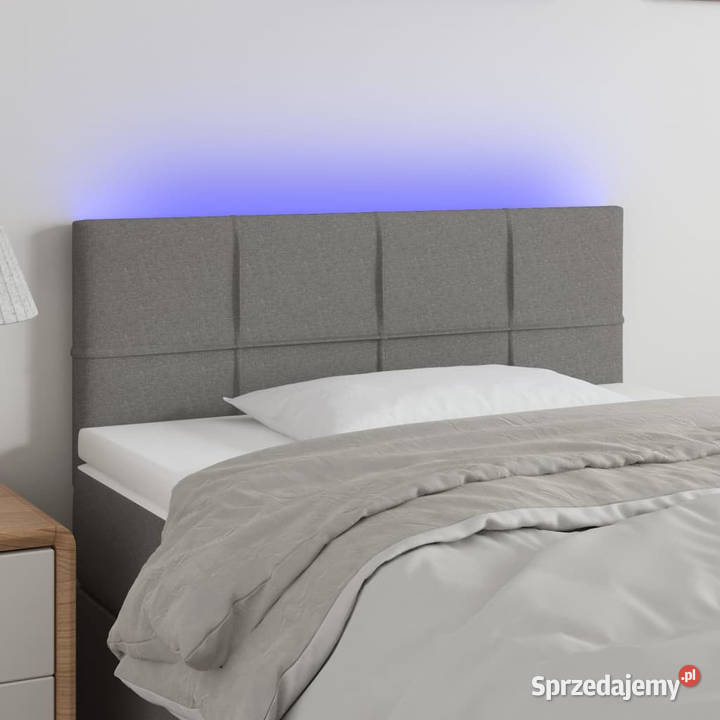 Zagłówek do łóżka z LED ciemnoszary 100x5x7888 Warszawa sprzedam