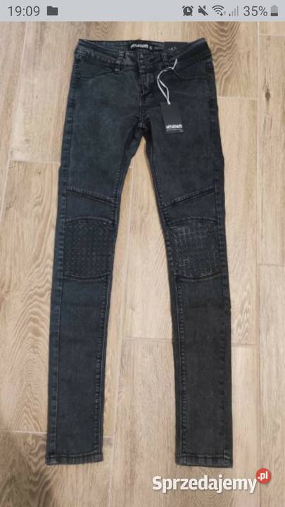 Super spodnie cienkie jeansy ze stretchem S nowe Warszawa