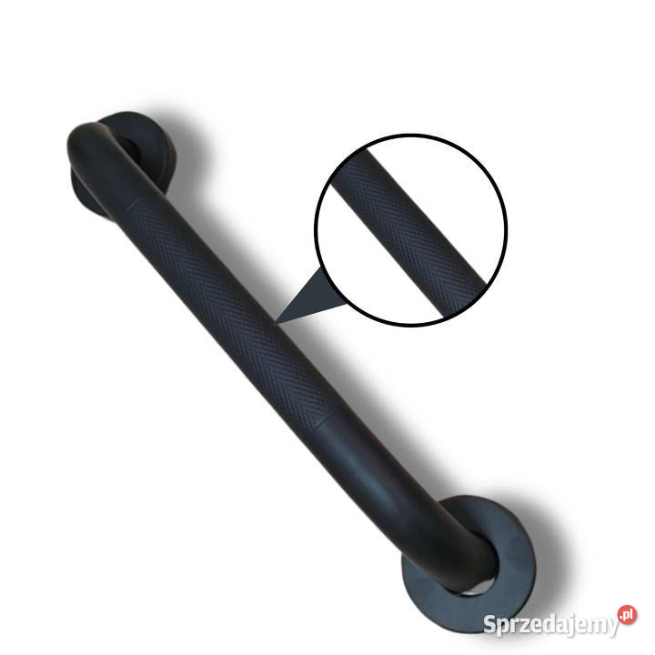 Uchwyt Łazienkowy Antypoślizgowy Czarny Mat Gdów