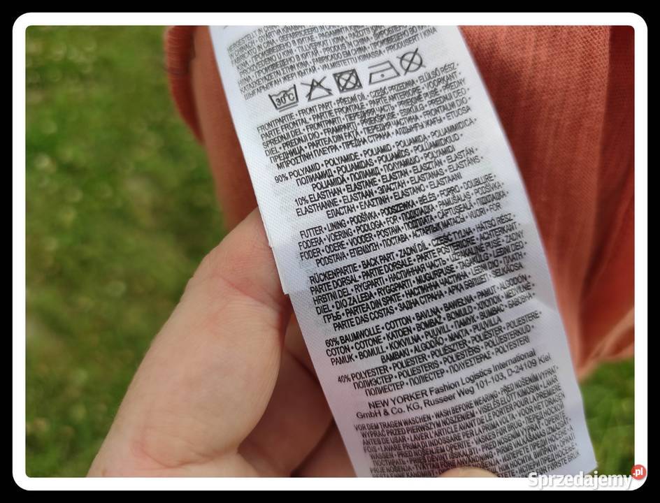 Koralowa bluzka bokserka z koronką Amisu 42 XL mazowieckie Płock sprzedam