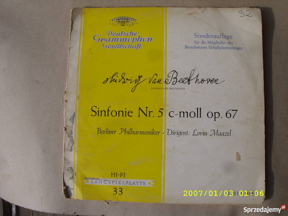 WINYL DEUTSCHE GRAMMOPHON LVBETHOVEN 10 33 OBR Wołów