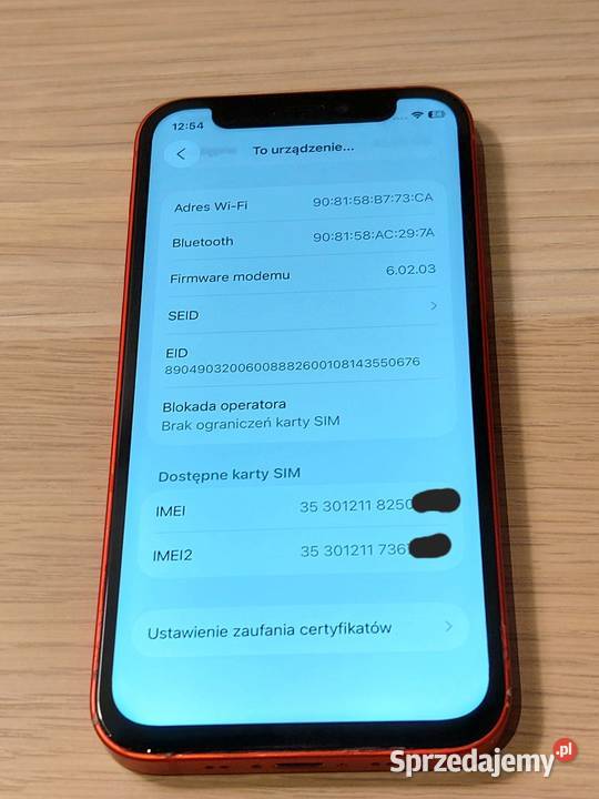 iPhone 12 mini 64GB 78 Czerwony Warszawa