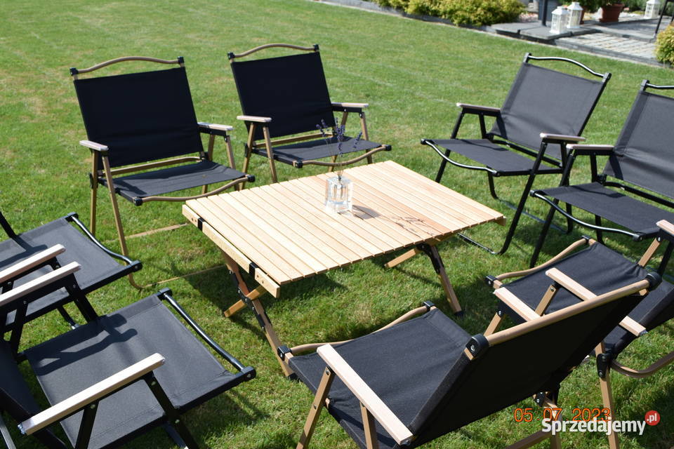 stół bukowy skladany camping systemie beżowy Bosutów