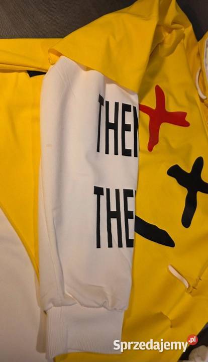 Bluza z kapturem żółtobiała L Oława